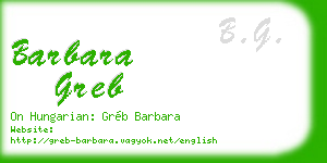 barbara greb business card